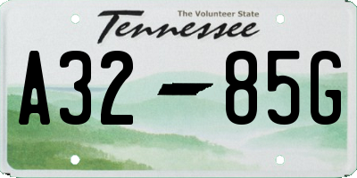 TN license plate A3285G