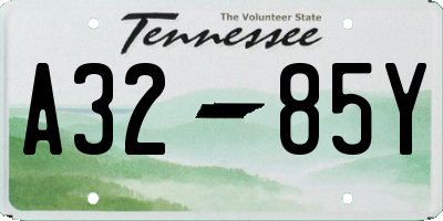 TN license plate A3285Y