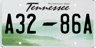 TN license plate A3286A