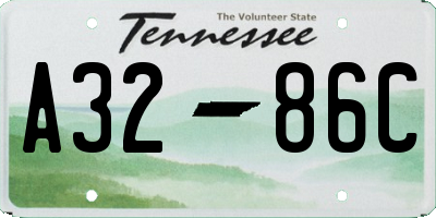 TN license plate A3286C