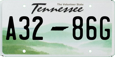 TN license plate A3286G