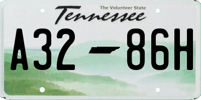 TN license plate A3286H