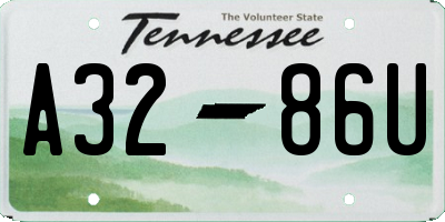 TN license plate A3286U