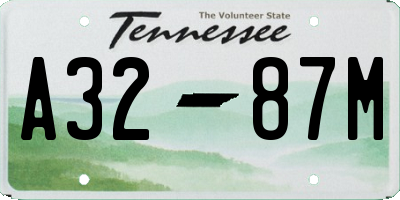 TN license plate A3287M
