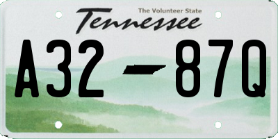 TN license plate A3287Q