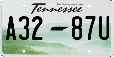 TN license plate A3287U