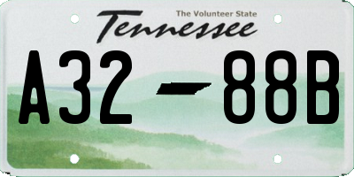 TN license plate A3288B