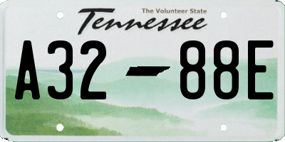 TN license plate A3288E