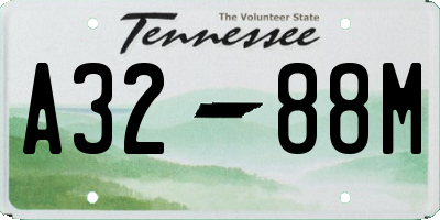 TN license plate A3288M