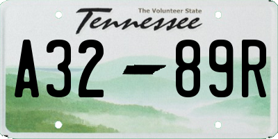 TN license plate A3289R