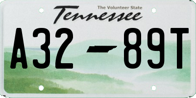 TN license plate A3289T