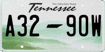 TN license plate A3290W