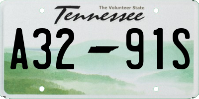 TN license plate A3291S