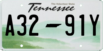TN license plate A3291Y