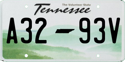 TN license plate A3293V