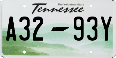 TN license plate A3293Y
