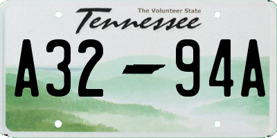 TN license plate A3294A