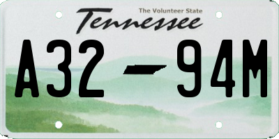TN license plate A3294M
