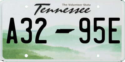 TN license plate A3295E