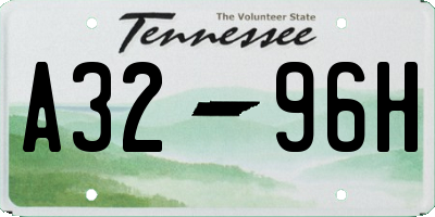 TN license plate A3296H