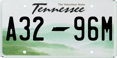 TN license plate A3296M