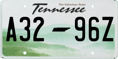 TN license plate A3296Z