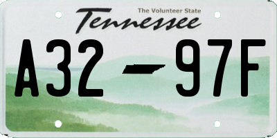 TN license plate A3297F