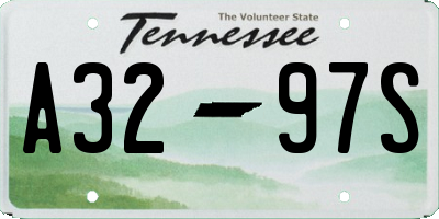 TN license plate A3297S
