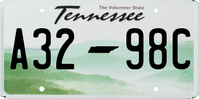 TN license plate A3298C