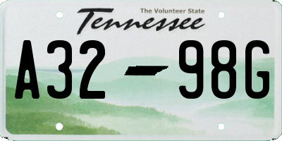 TN license plate A3298G