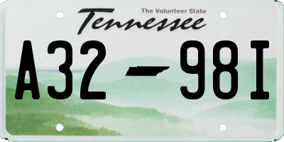 TN license plate A3298I