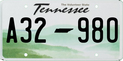 TN license plate A3298O