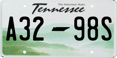 TN license plate A3298S