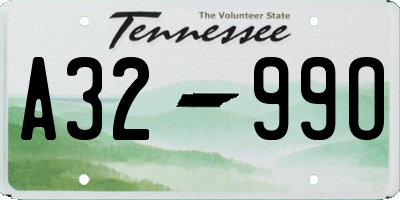 TN license plate A3299O