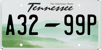 TN license plate A3299P