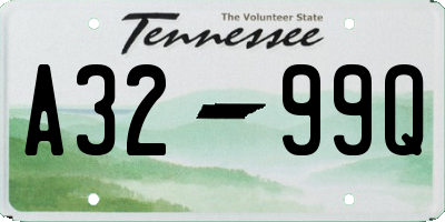 TN license plate A3299Q