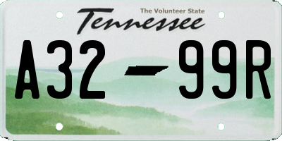 TN license plate A3299R