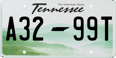 TN license plate A3299T