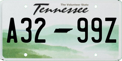 TN license plate A3299Z