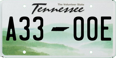 TN license plate A3300E