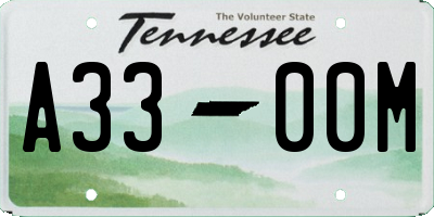 TN license plate A3300M