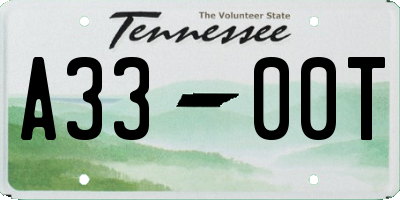 TN license plate A3300T
