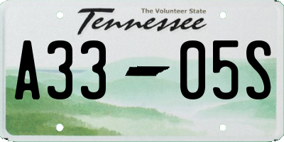 TN license plate A3305S