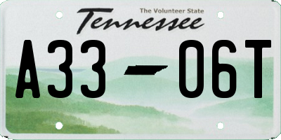 TN license plate A3306T