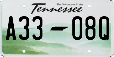TN license plate A3308Q