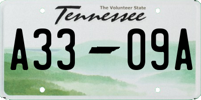 TN license plate A3309A