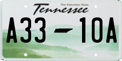 TN license plate A3310A