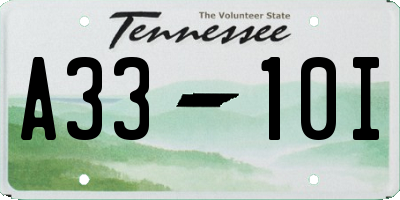 TN license plate A3310I