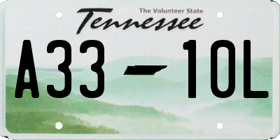 TN license plate A3310L