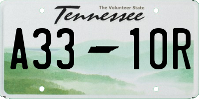 TN license plate A3310R
